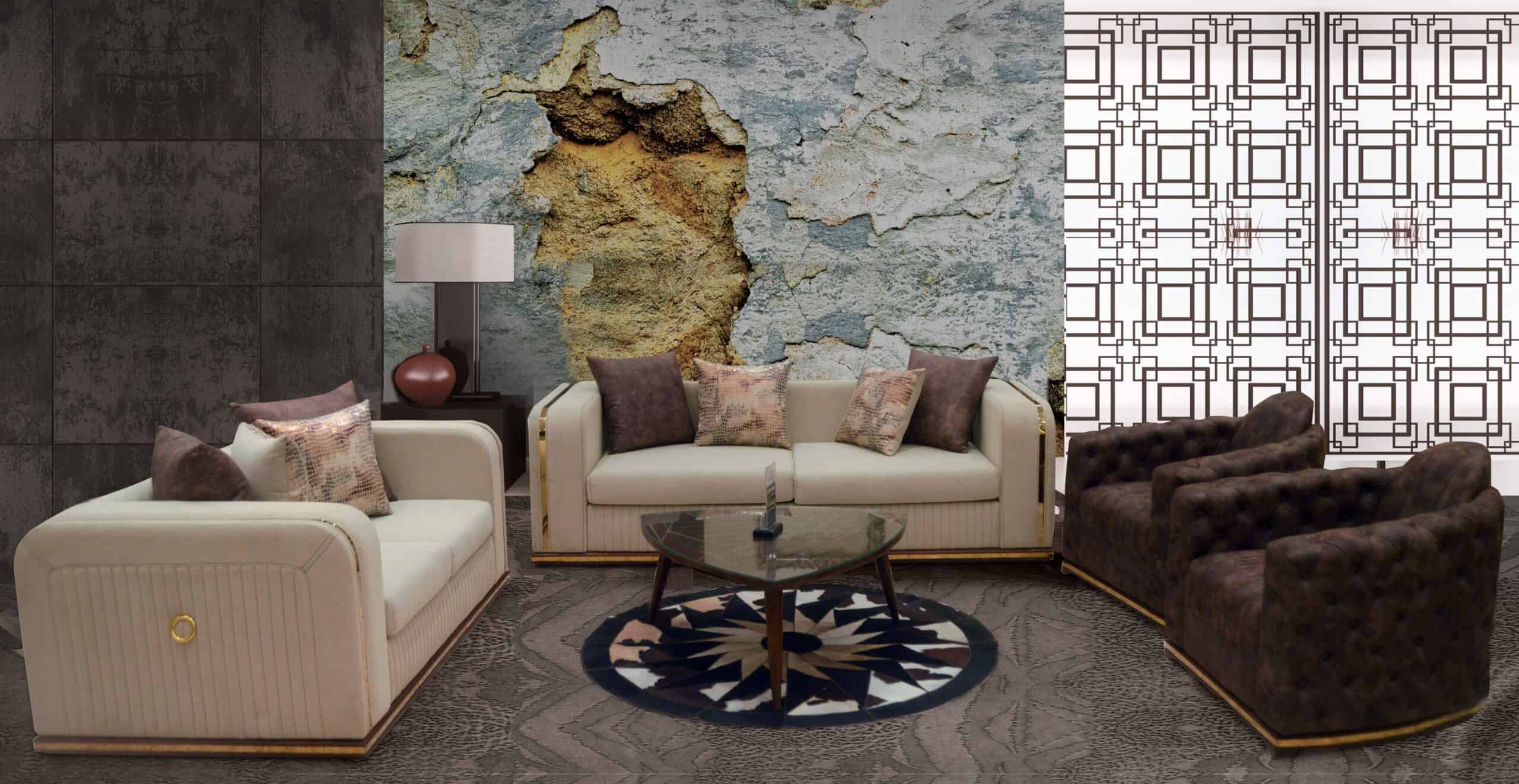 أنتريه مودرن ميتال - Modern metal living room
